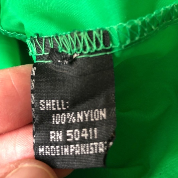 Sag Harbor Men’s Green Windbreaker Raincoat Zip Up Hooded Jacket Size Large. - Picture 10 of 11